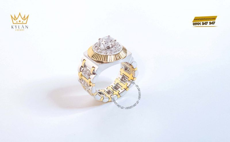 Nhẫn Rolex vàng vàng viên chủ 6.3mm