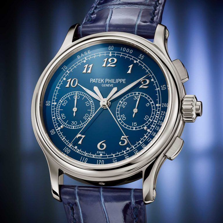 Patek Philippe 5370 bằng bạch kim với mặt số tráng men màu xanh Grande Feu 1 Kỳ Lân Luxury patek philippe 5370 bang bach kim voi mat so trang men mau xanh grande feu 1 Patek Philippe 5370 bằng bạch kim với mặt số tráng men màu xanh Grande Feu