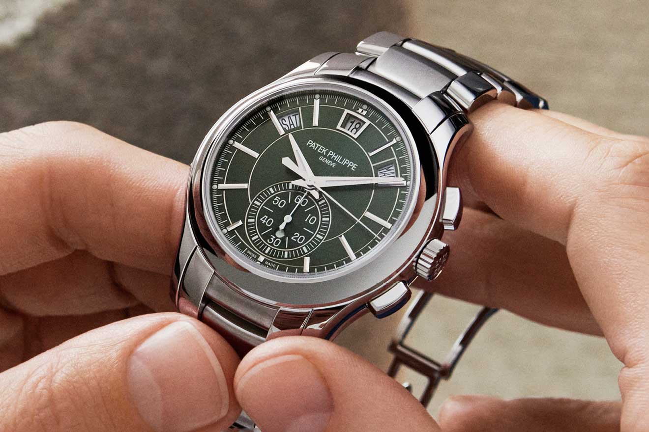 Kỳ Lân Luxury patek philippe gioi thieu dong ho bam gio flyback lich hang nam 5905 bang thep 2 Patek Philippe giới thiệu Đồng hồ bấm giờ Flyback Lịch hàng năm 5905 bằng thép