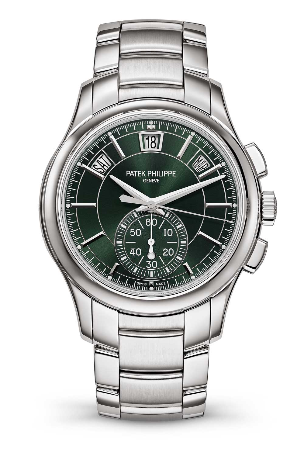 Patek Philippe giới thiệu Đồng hồ bấm giờ Flyback Lịch hàng năm 5905 bằng thép