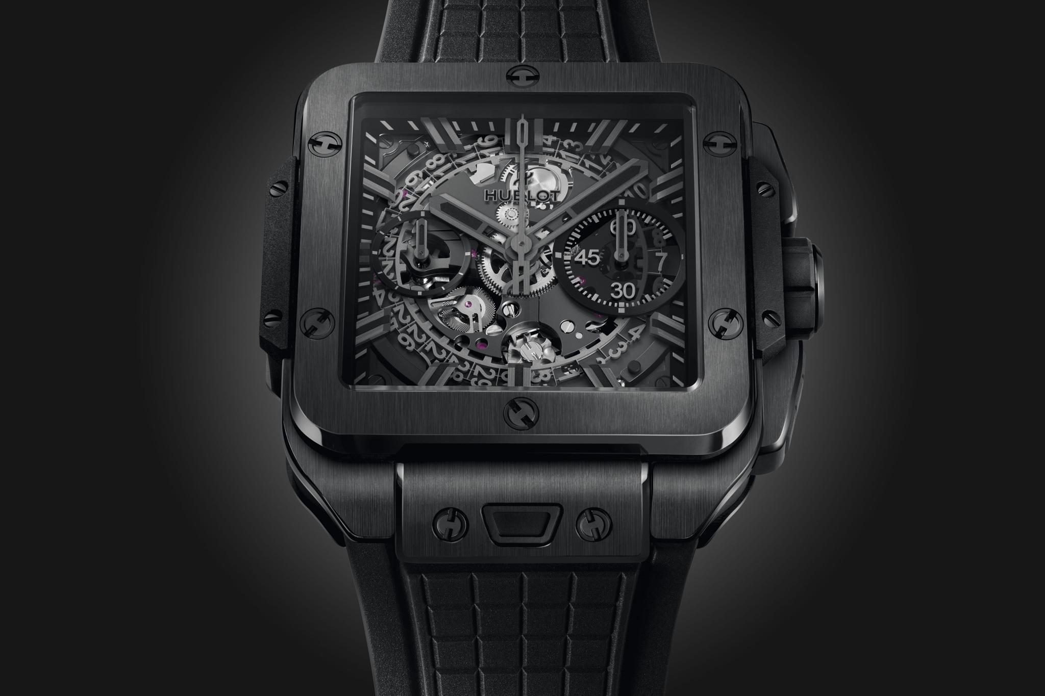Kỳ Lân Luxury phien ban hublot square bang unico all black 42mm 3 Phiên bản Hublot Square Bang Unico All Black 42mm