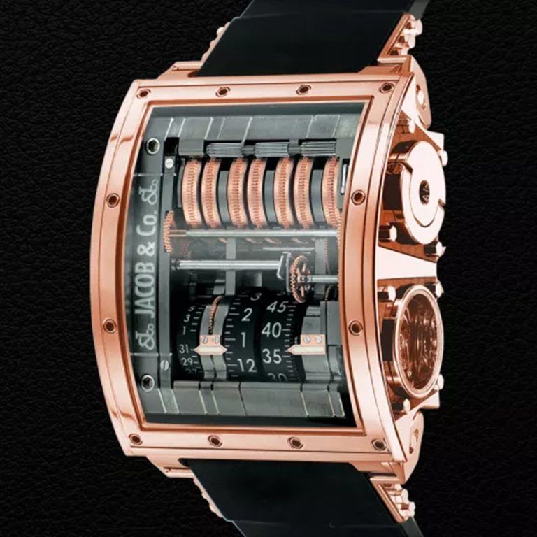 Kỳ Lân Luxury quenttin vertical tourbillon Đồng hồ The Jacob & Co. Twin Turbo Furious