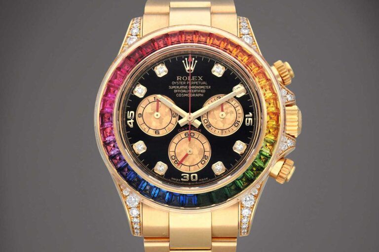 Kỳ Lân Luxury rainbow daytona bang vang vang ref 116598rbow 2012 Đồng hồ Rolex “Rainbow Zenith” Daytona