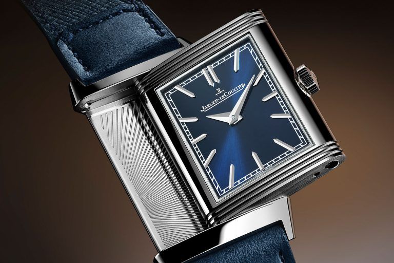 Kỳ Lân Luxury revolution magazine jaegerlecoultre reverso tribute monoface blue Đồng hồ Jaeger-LeCoultre Reverso với các mẫu Tribute mới