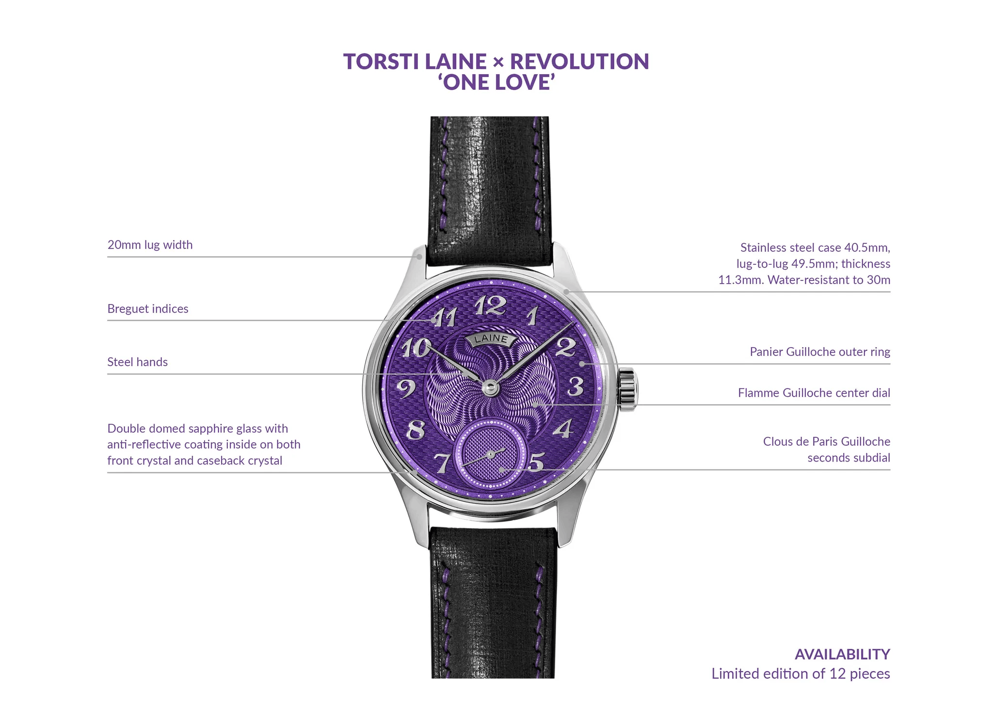 Kỳ Lân Luxury torsti diagram Đồng hồ Torsti Laine × Revolution “Chronometer One Love”