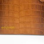 Kỳ Lân Luxury tu i cluch da ca alligator 16 1 scaled 1 Túi clutch da cá alligator brown