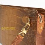 Kỳ Lân Luxury tu i cluch da ca alligator 6 1 scaled 1 Túi clutch da cá alligator brown