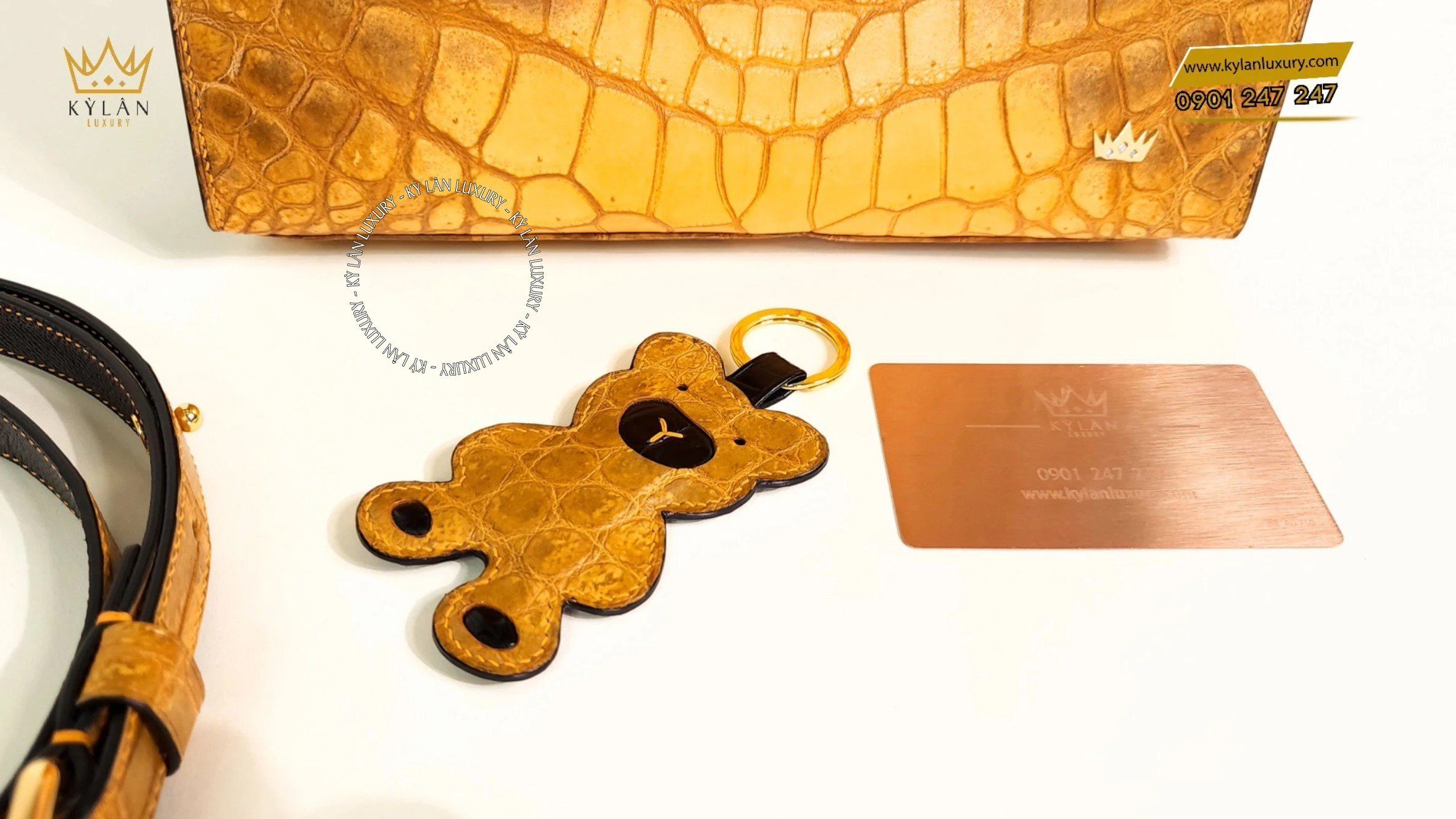 Kỳ Lân Luxury tui 02 jpeg 20f7d939 5c31 4f21 aaab 723a43ae7c1a TÚI NỮ DA CÁ ALLIGATOR PHỐI DA EPSOM VÀNG ĐẤT
