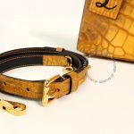 TÚI NỮ DA CÁ ALLIGATOR PHỐI DA EPSOM VÀNG ĐẤT