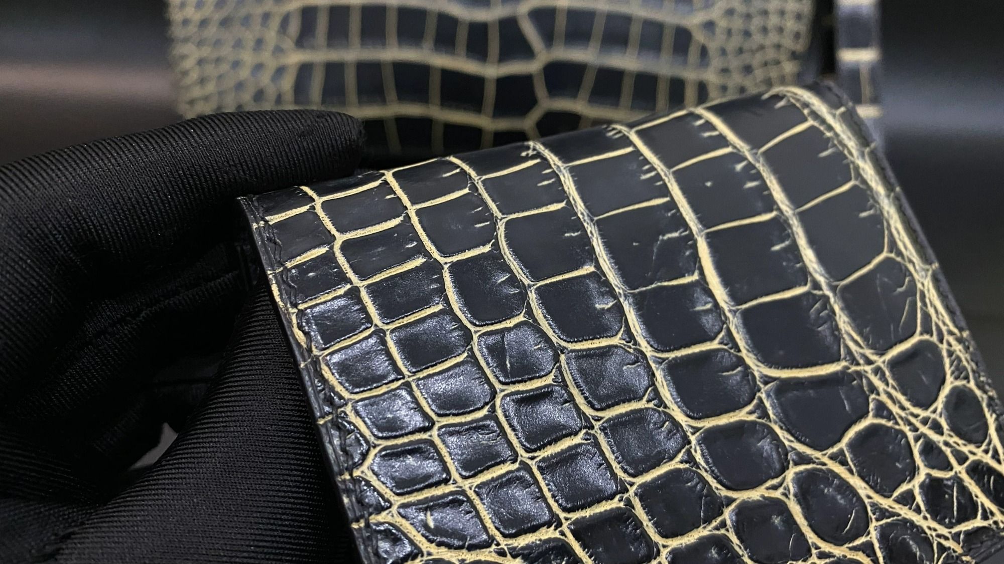 Kỳ Lân Luxury tui clutch alligator dark green 31 Túi Clutch Alligator Dark Green