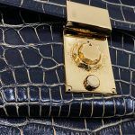 Túi Clutch Alligator Dark Green