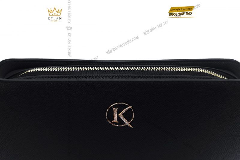 Kỳ Lân Luxury tui clutch cam tay chu k da epsom black 12 scaled 1 Túi Clutch cầm tay chữ K da Epsom black