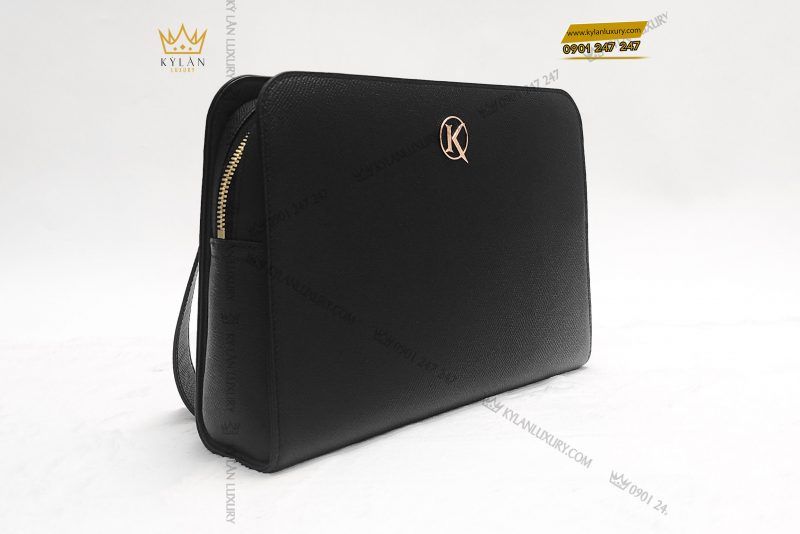 Kỳ Lân Luxury tui clutch cam tay chu k da epsom black 22 1 Túi Clutch cầm tay chữ K da Epsom black