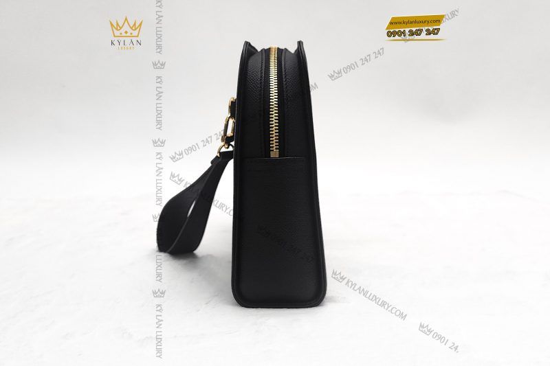 Kỳ Lân Luxury tui clutch cam tay chu k da epsom black 24 1 Túi Clutch cầm tay chữ K da Epsom black