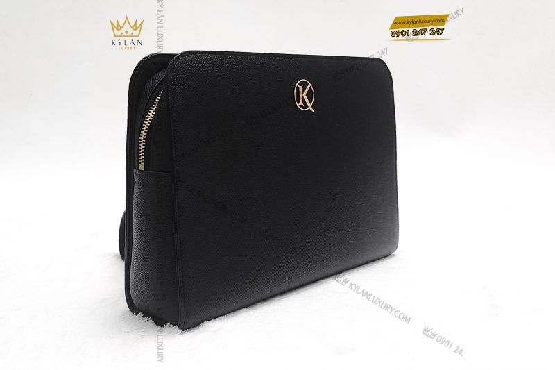 Kỳ Lân Luxury tui clutch cam tay chu k da epsom black 25 1 Túi Clutch cầm tay chữ K da Epsom black