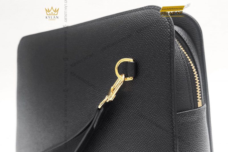 Kỳ Lân Luxury tui clutch cam tay chu k da epsom black 27 scaled 1 Túi Clutch cầm tay chữ K da Epsom black