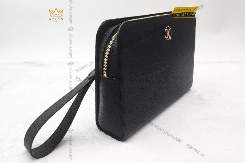 Kỳ Lân Luxury tui clutch cam tay chu k da epsom black 6 scaled 1 Túi Clutch cầm tay chữ K da Epsom black