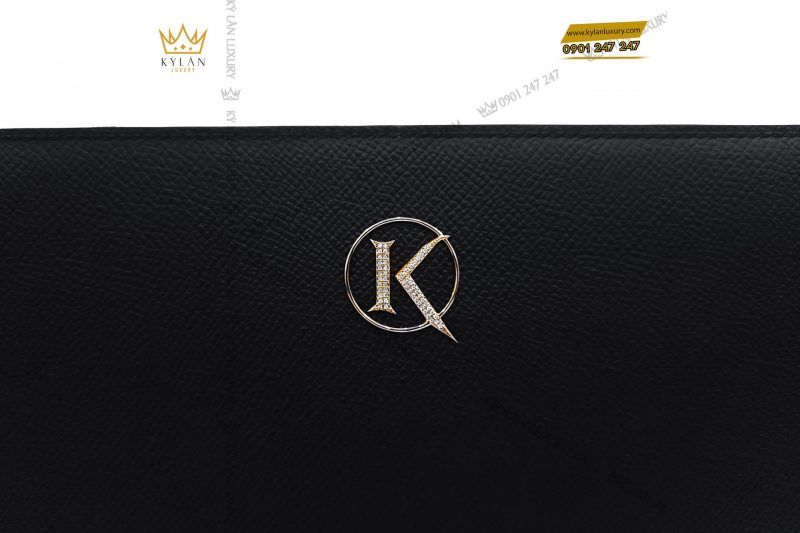 Kỳ Lân Luxury tui clutch cam tay chu k da epsom black 9 scaled 1 Túi Clutch cầm tay chữ K da Epsom black