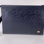 Kỳ Lân Luxury tui clutch da da dieu darkgray 9 1 Túi clutch da đà điểu dark gray