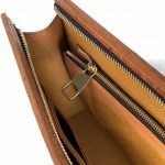 Túi clutch da đà điểu màu cam đất