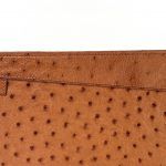 Túi clutch da đà điểu màu cam đất