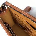 Túi clutch da đà điểu màu cam đất