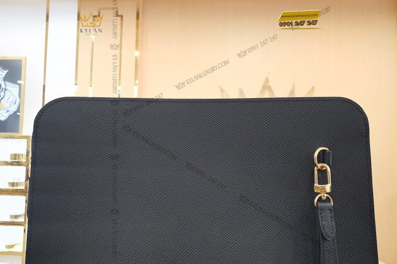 Túi Clutch da epsom logo LV