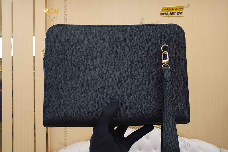 Túi Clutch da epsom logo LV