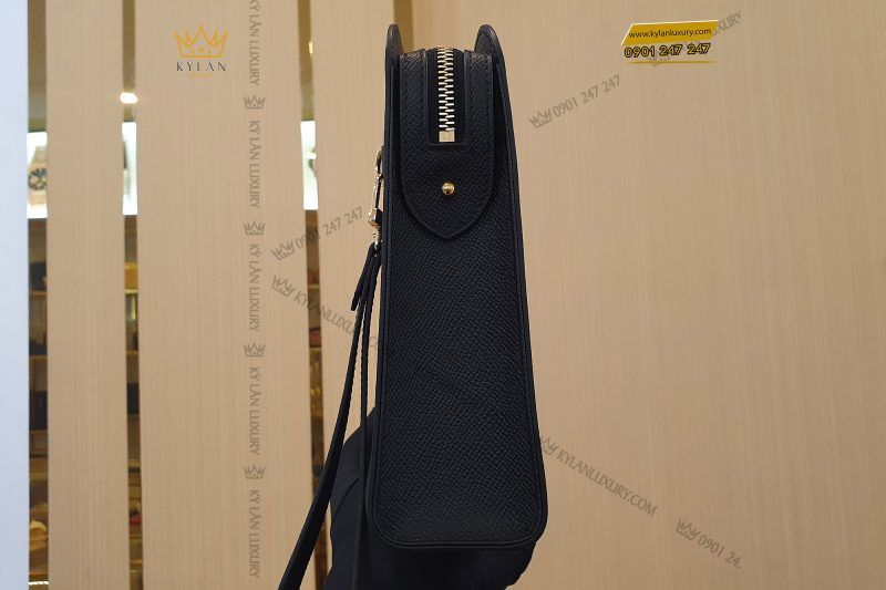 Túi Clutch da epsom logo LV