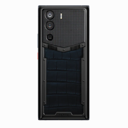 Kỳ Lân Luxury vertu metavertu navy blue alligator leather 5g web3 phone with clous de paris 1 VERTU METAVERTU Navy Blue Alligator Leather 5G Web3 Phone With Clous De Paris