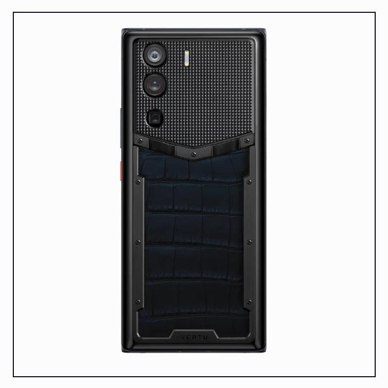 Kỳ Lân Luxury vertu metavertu navy blue alligator leather 5g web3 phone with clous de paris jpeg 1 VERTU METAVERTU Navy Blue Alligator Leather 5G Web3 Phone With Clous De Paris