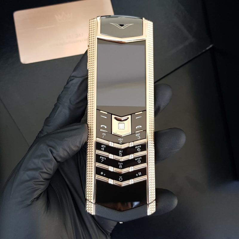 Vertu Signature S Clous De Paris Gold Mix Diamond