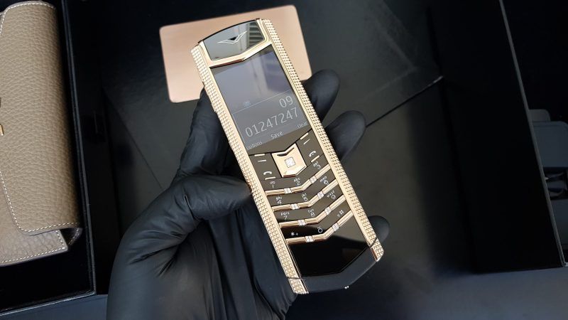 Vertu Signature S Clous De Paris Gold Mix Diamond