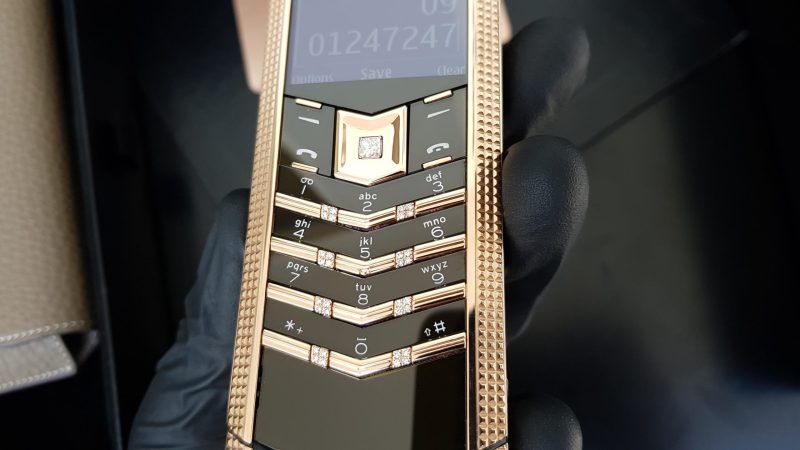 Vertu Signature S Clous De Paris Gold Mix Diamond