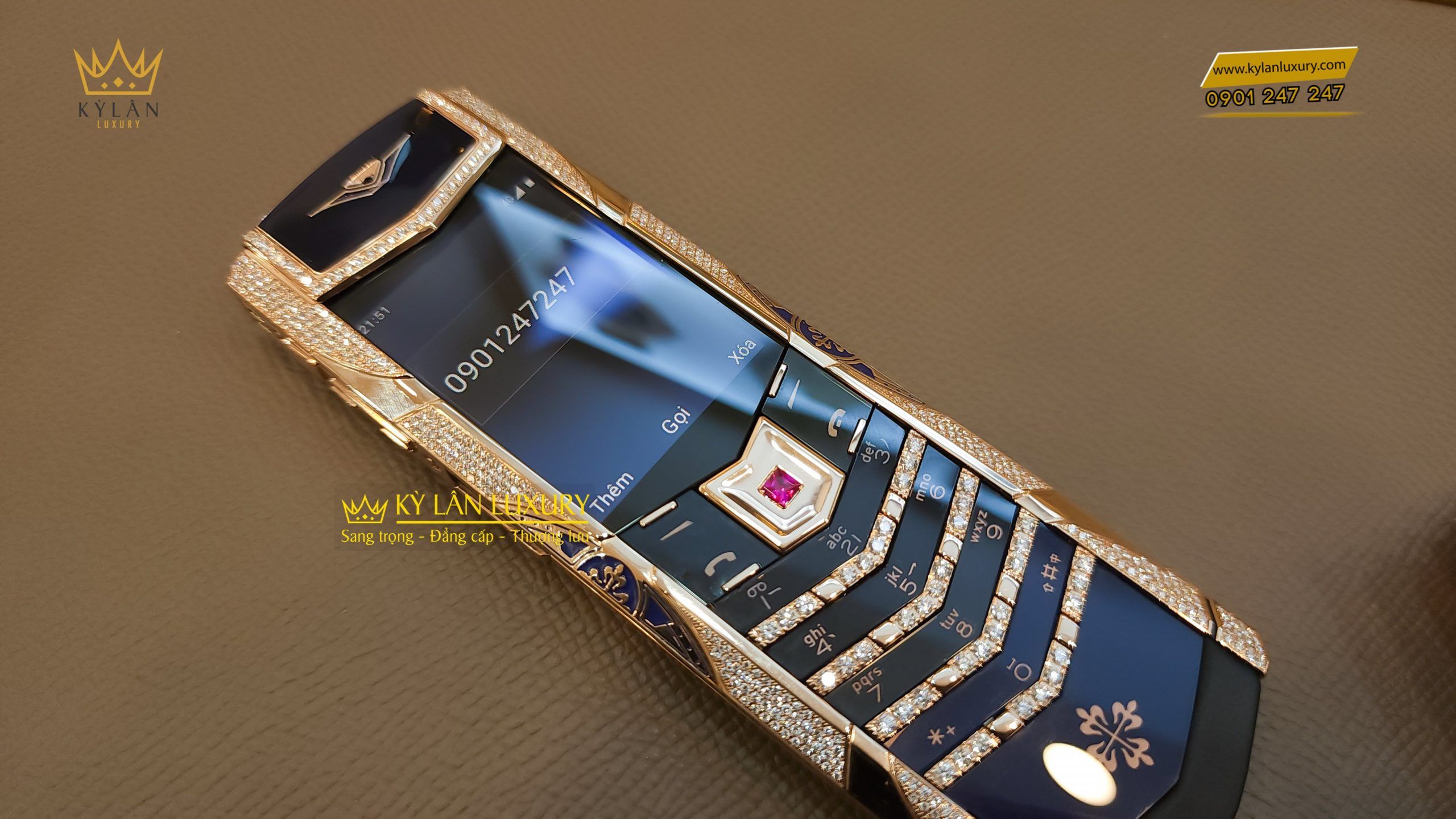 Kỳ Lân Luxury vertu signature s gold patek philippe blue 7 scaled Vertu Signature V Gold Patek Philippe Blue