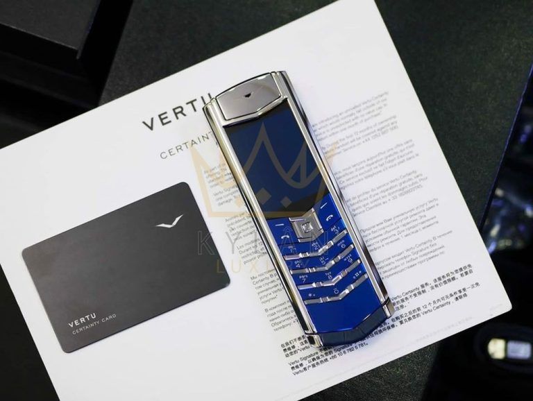 Kỳ Lân Luxury vertu signature s navy alligator 1 Vertu Signature S Navy Alligator