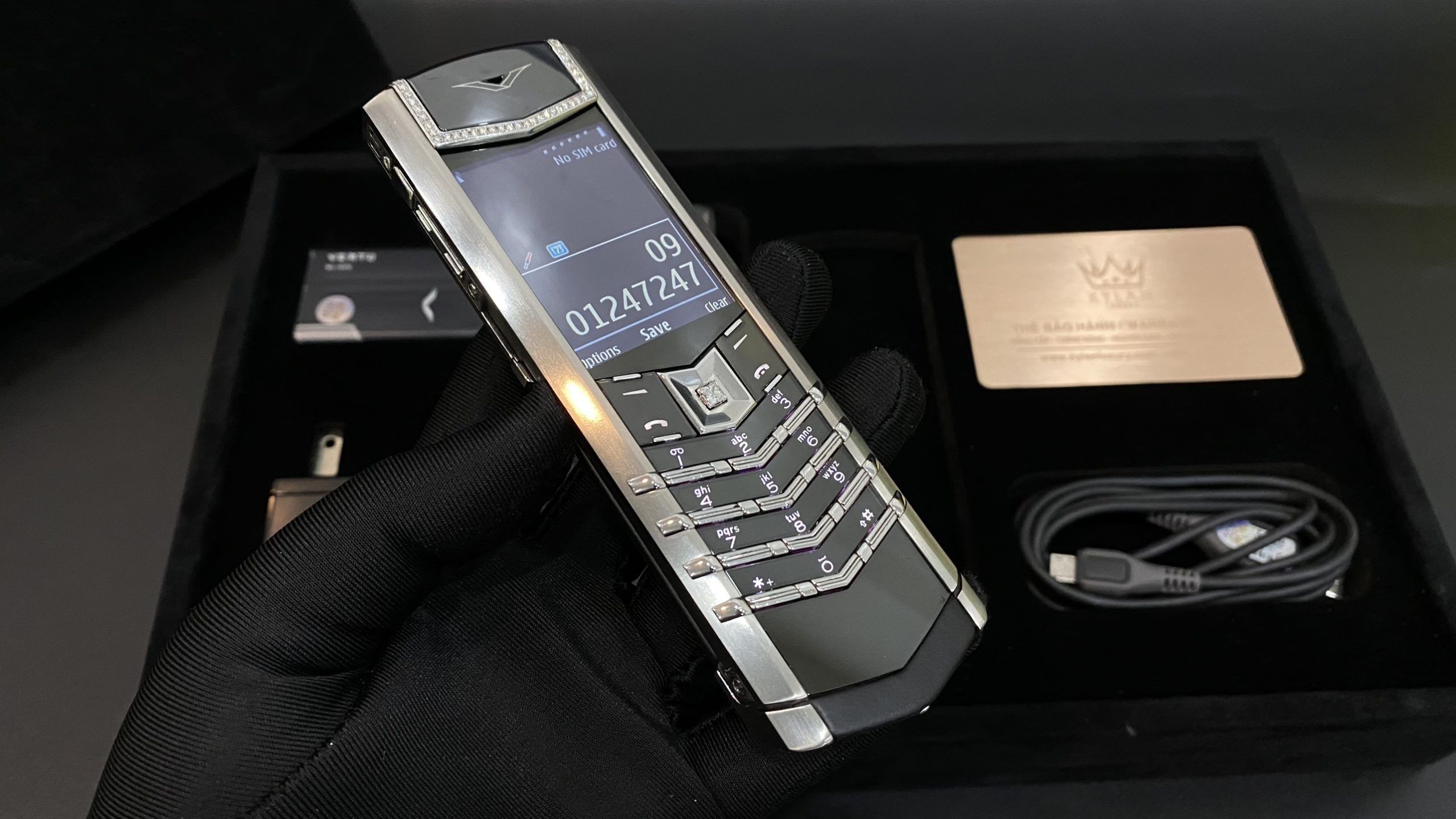 Kỳ Lân Luxury vertu signature s steel mix diamond 18 1 scaled Vertu Signature S Steel Mix Diamond