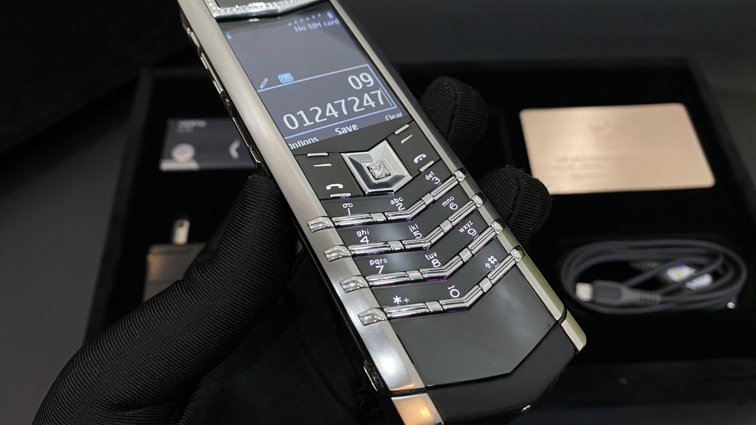 Kỳ Lân Luxury vertu signature s steel mix diamond 24 1 scaled Vertu Signature S Steel Mix Diamond