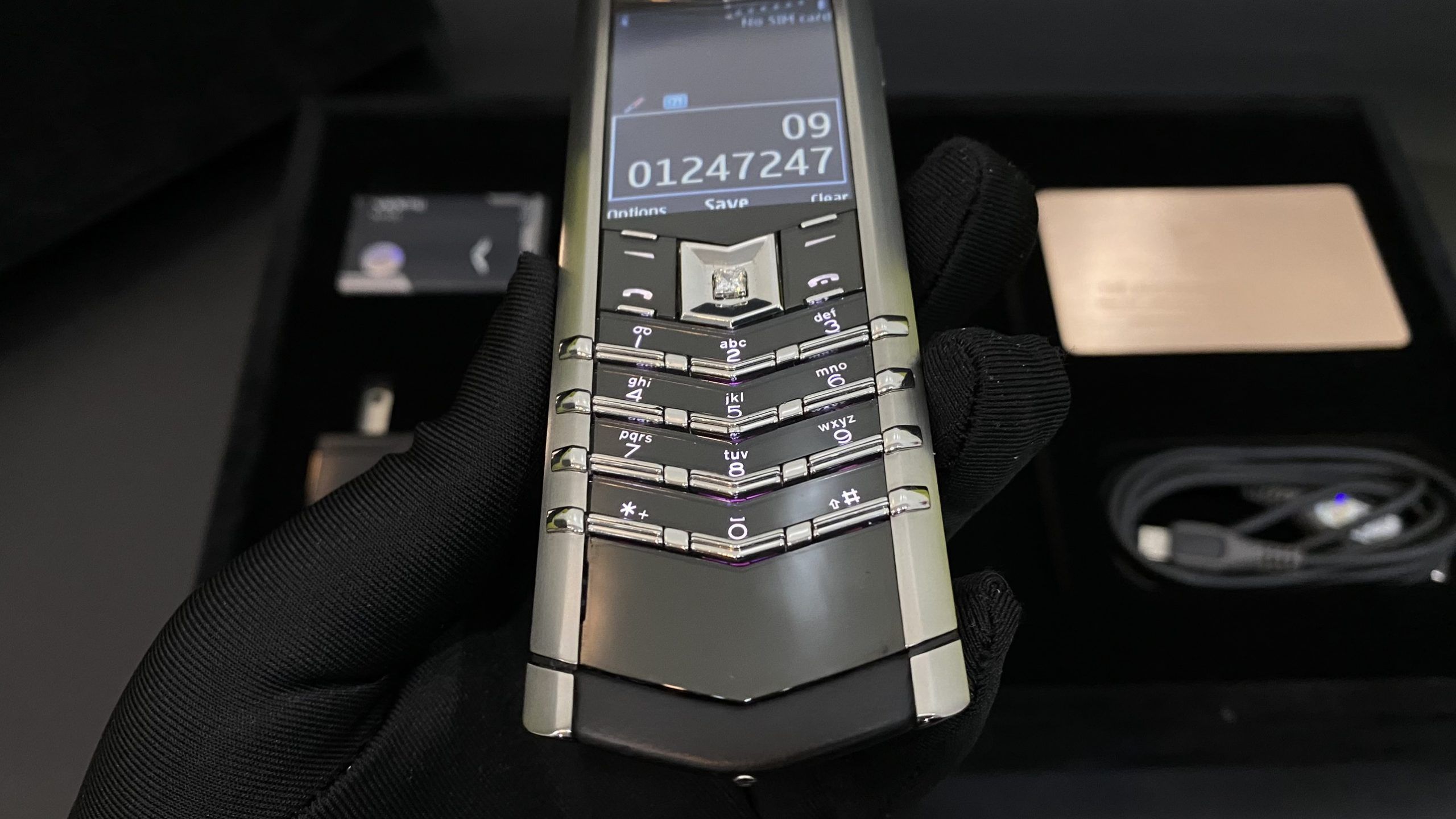 Kỳ Lân Luxury vertu signature s steel mix diamond 9 1 scaled Vertu Signature S Steel Mix Diamond