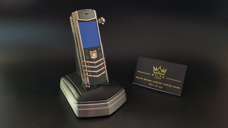 Kỳ Lân Luxury vertu signature s thep che tac diem ma vang 6 scaled 1 Vertu Signature S thép điểm vàng hồng