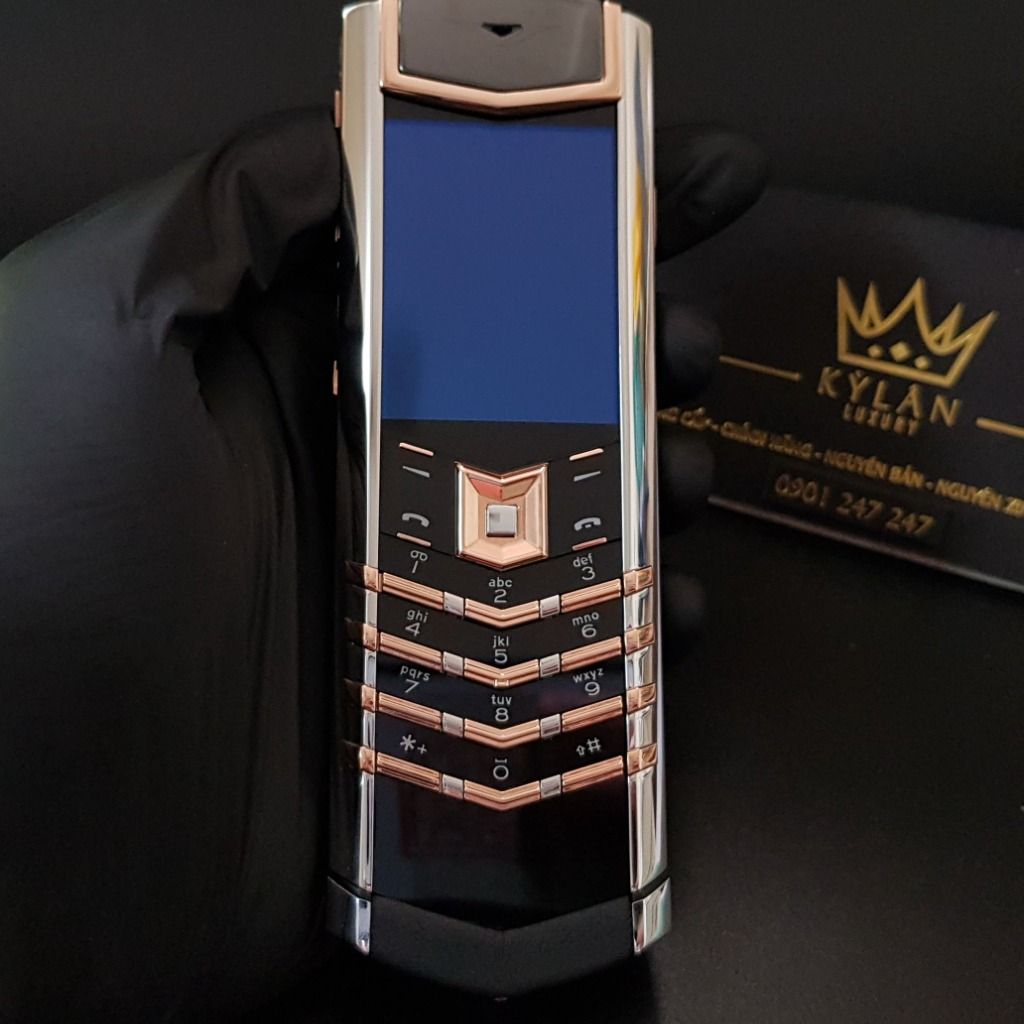 Kỳ Lân Luxury vertu signature s thep che tac diem ma vang 7 Vertu Signature S thép điểm vàng hồng