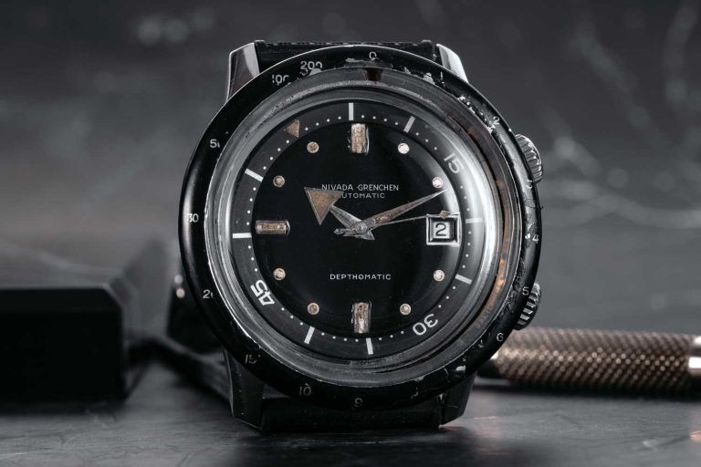 Kỳ Lân Luxury vintage nivada depthomatic chiec dong ho dau tien co tich hop thuoc do do sau 1 Thương hiệu đồng hồ Nivada Grenchen tân cổ điển