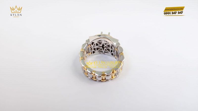 Vỏ nhẫn Rolex vàng vàng 18k Au750