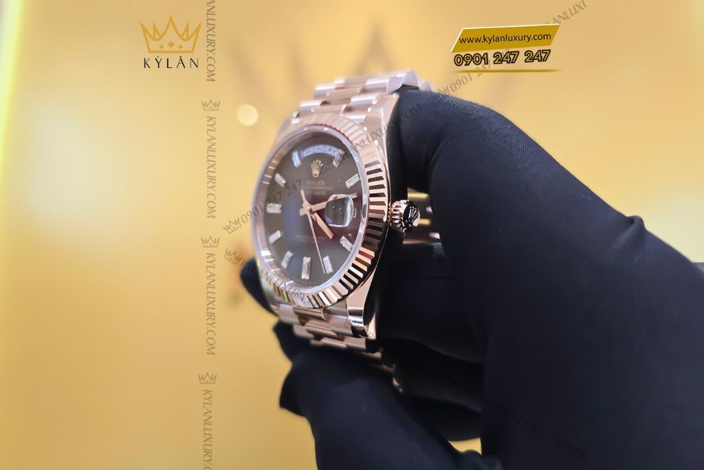 Kỳ Lân Luxury 3 1 Đồng Hồ Rolex Day- Date M228235-0003 Rose Gold