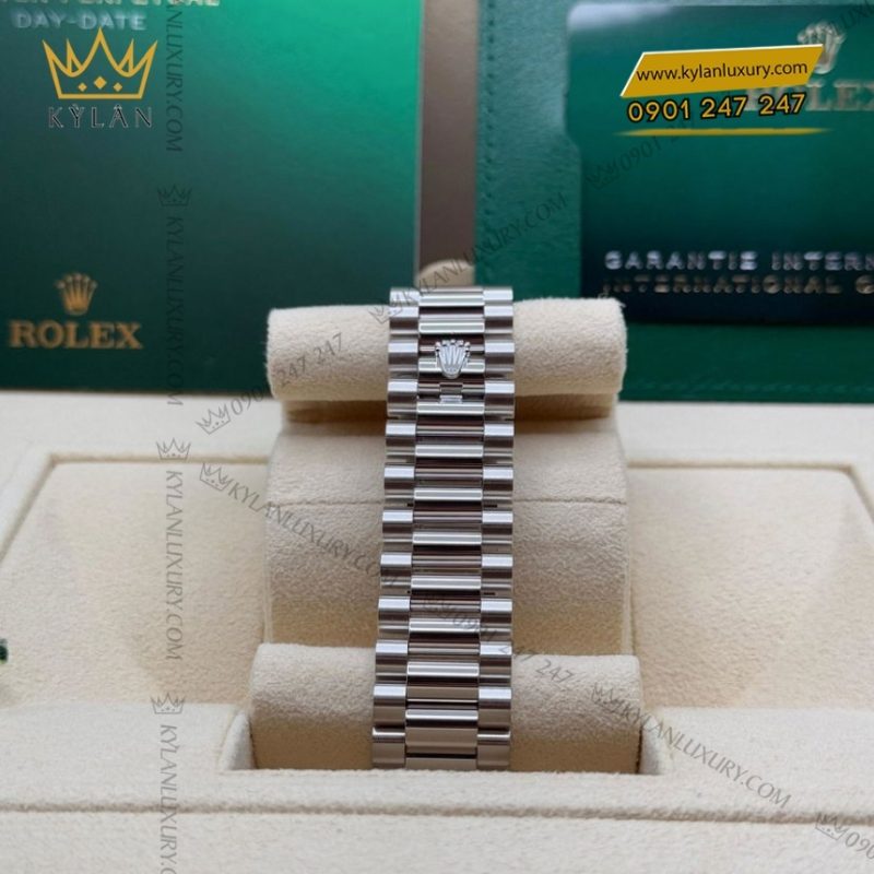 Đồng hồ Rolex Day Date 40 platinum xanh olive 228236-0008