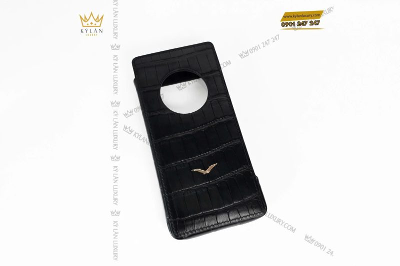 Kỳ Lân Luxury Bao da dien thoai Metavertu 2 da ca sau logo Vertu 10 3 Bao da điện thoại Metavertu 2 da cá sấu logo Vertu