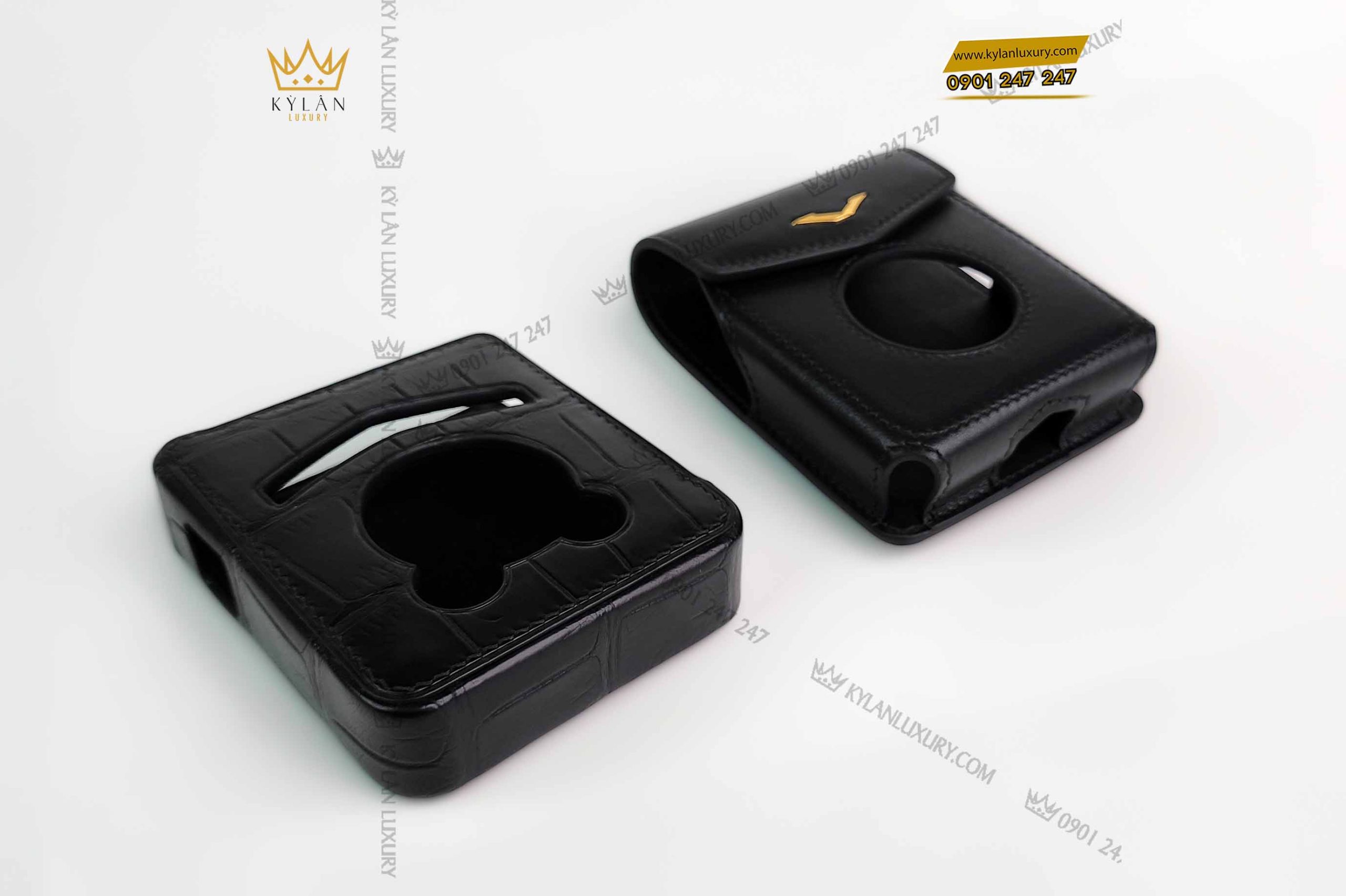 Kỳ Lân Luxury Bao da dien thoai man hinh gap Vertu Ironflip 2 Bao da điện thoại màn hình gập Vertu Ironflip
