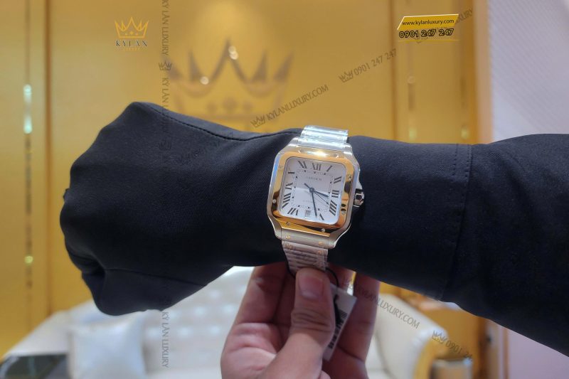 Kỳ Lân Luxury Cartier Santos de Cartier Large Size 18 Đồng hồ Cartier Santos de Cartier Large Size