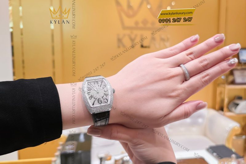 Đồng hồ Franck Muller Vanguard V32 Black Full Diamonds