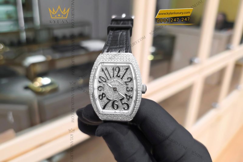 Đồng hồ Franck Muller Vanguard V32 Black Full Diamonds